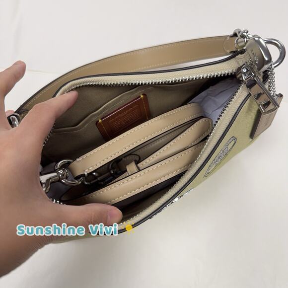 NWT Coach Teri Shoulder Bag Crossbody With Lemon Print In Canvas/Yellow CBA53 - Picture 5 of 8